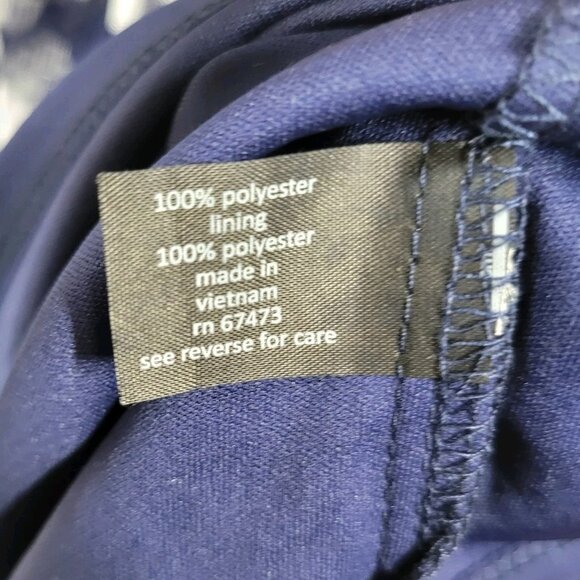 Lane Bryant Plus Size 18/20 2X Shirt Dress Floral Navy Ruffle Tiered Skirt Long - Picture 8 of 8